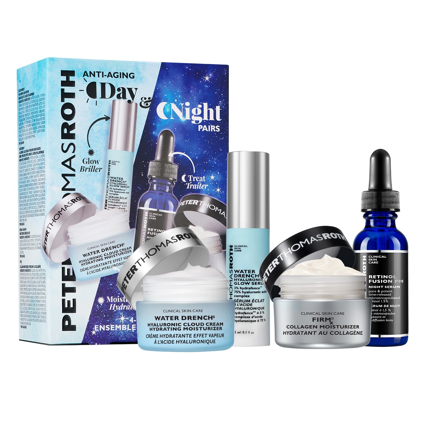 ANTI-AGING DAY & NIGHT POWER PAIRS 4-PIECE KIT (KIT CUIDADO FACIAL)